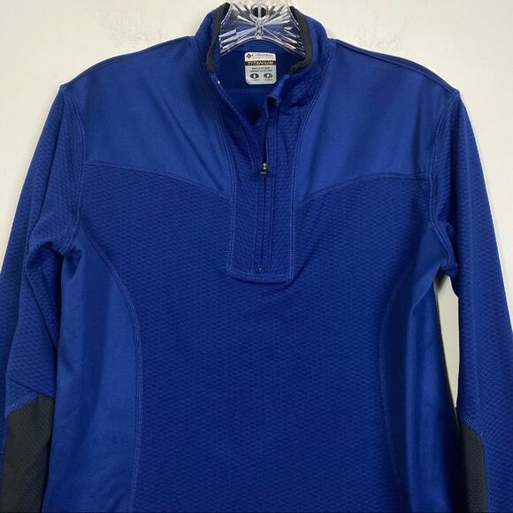 COLUMBIA TITANIUM HALF ZIP POLYESTER PULLOVER SZ S - Picture 3 of 10